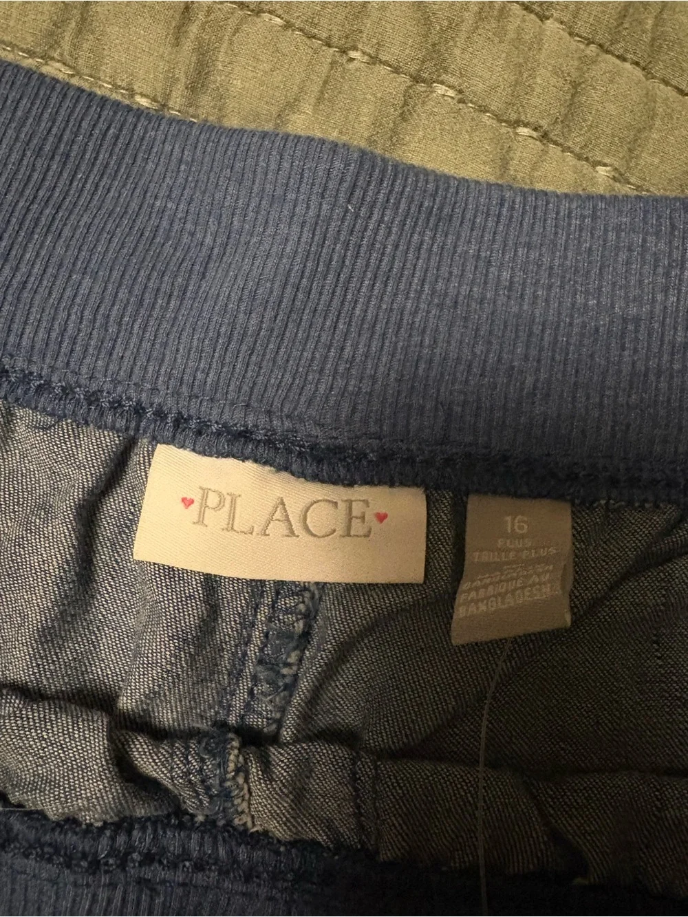 The Children's Place girls Chambray Lounge Shorts - Blue